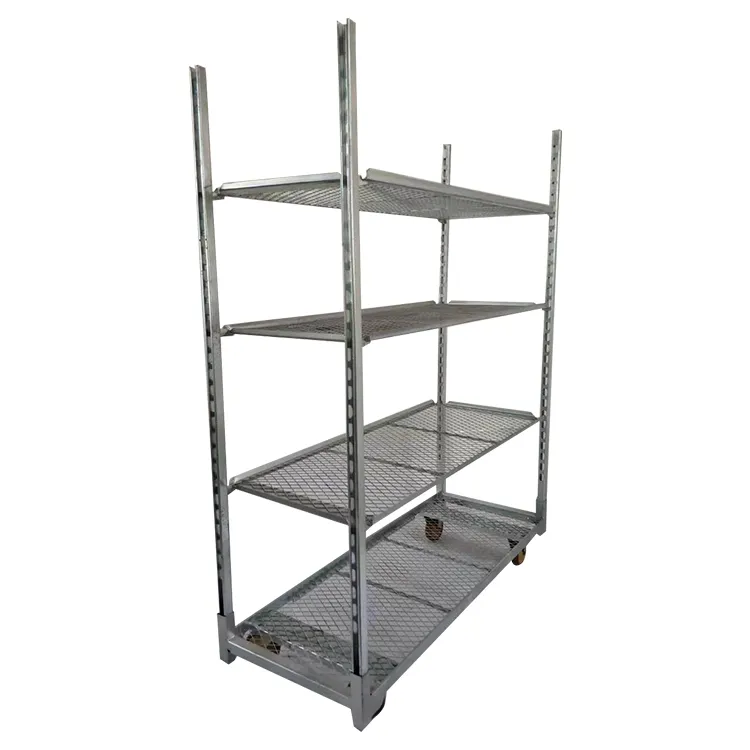 Hot Galvanized Flower Trolley Cart