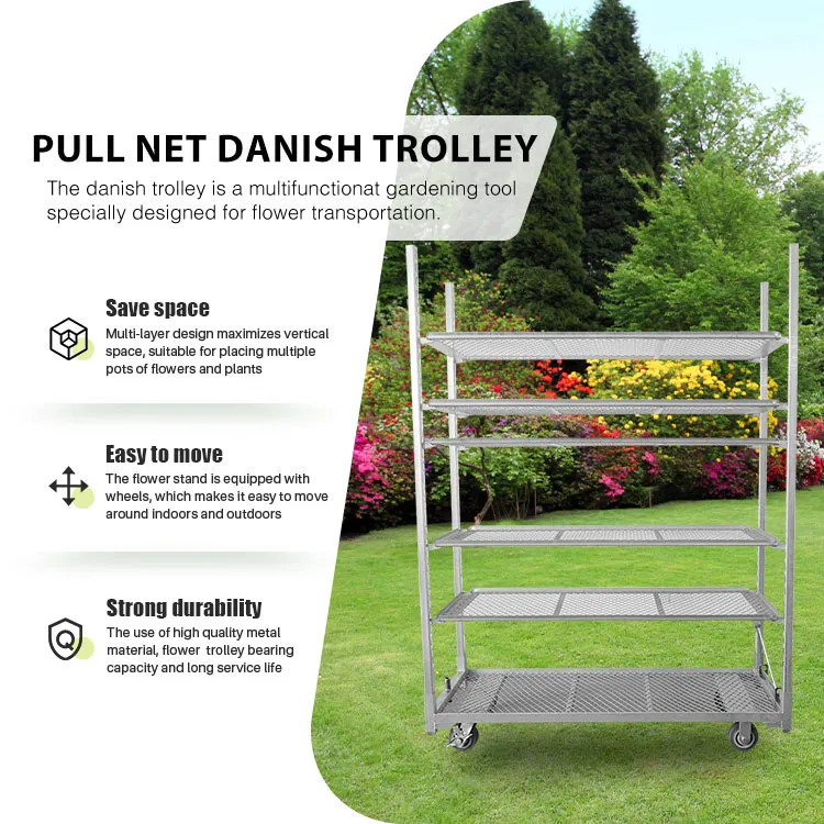 Pull Net Flower Trolley