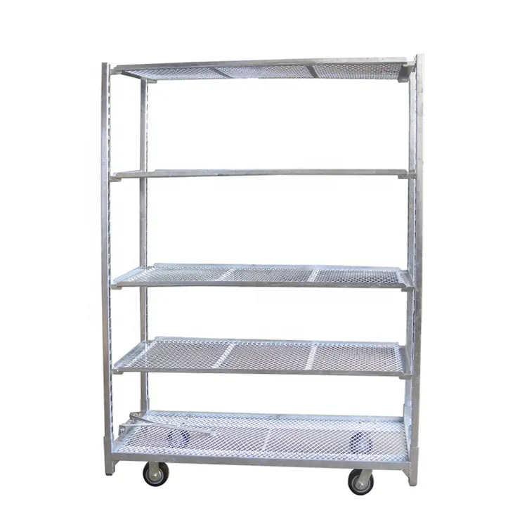 Dänischer Servierwagen mit Metallregalen