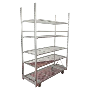 Hot Galvanized Flower Trolley Cart
