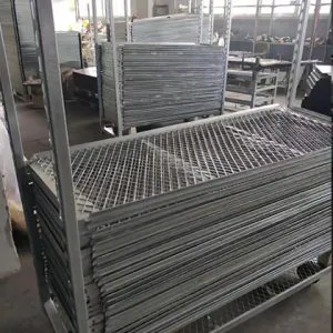 Carro de transporte de flores galvanizado en caliente